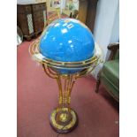 A Gemstone Globe on Stand.