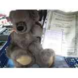 One Modern Jointed Teddy Bear, with The Teddy Bear Orphanage Adoption Certificate, Zeus a German