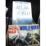 One Box of Military Books:- History of World War I, World War II by Ronald Heiferman etc, together