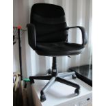 Niceday Black Swivel Office Chair, on five star base.