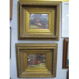 A Pair of XIX Century Style Prints of Pheasants, in gilt frames 19 x 24cm.