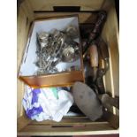 Stanley Hand Drills, other tools, Hobbin foot, cutlery, napkin rings:- One Box