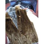 A Quantity of Ladies and Gents Clothing, including gents evening suit, cream jacket, fur gilets,