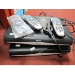 Two Sky Boxes and Remotes