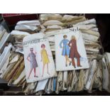 A Large Quantity of Vintage Dressmaking and Knitting Patterns, mainly 1950's-70, some later