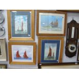 Four Original Framed Watercolours, all of a nautical theme, Harold Croucher/Ray Smith among