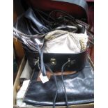 A Large Collection of Later XX Century Vintage Leather and other Handbags and Evening Bags:- One Box