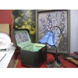 Table Lamps, jewellery cases, shredder:- One Box - including Atsonea Flowerpiece Screen Oil Painting