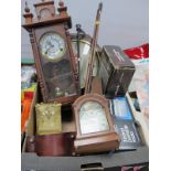 Bass, Tempus Fugit, Minster and Other Clocks, W H Smith cassette, radios, gun cleaning rods, etc:-