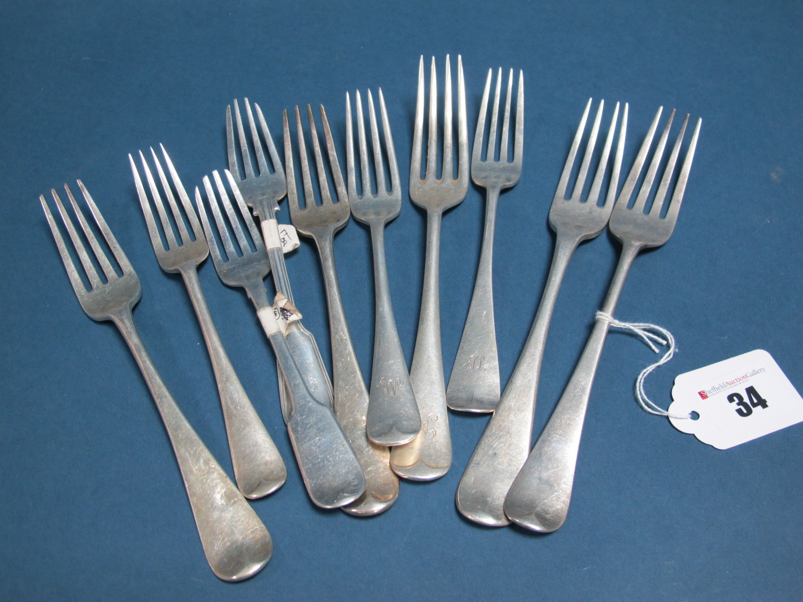 A Pair of Hallmarked Silver Old English Pattern Table Forks, Eley, Fearn & Clawner, London 1811,