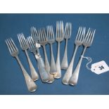 A Pair of Hallmarked Silver Old English Pattern Table Forks, Eley, Fearn & Clawner, London 1811,