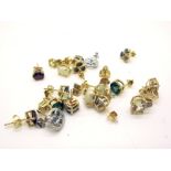 The Genuine Gemstone Company; A Selection of Assorted Stone Set Earrings.