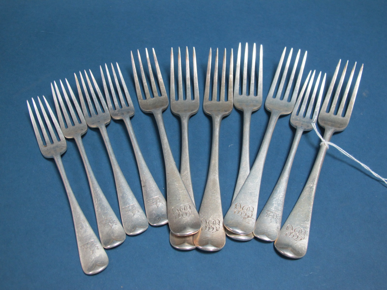 A Set of Six Hallmarked Silver Old English Pattern Table Forks, William Eley & William Fearn, London