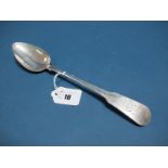 A Hallmarked Silver Fiddle Pattern Basting Spoon, RR, London 1809, initialled, 29.5cm long.