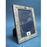 A Hallmarked Silver Mounted Rectangular Photograph Frame, R.Carr, Sheffield 1995, of foliate leaf