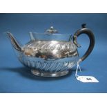 A Hallmarked Silver Tea Pot, Goldsmiths & Silversmiths Co Ltd, London 1901, of oval form, with