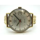 Rotary; A Vintage 9ct Gold Cased Automatic Gent's Wristwatch, the signed dial with block markers
