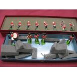 Two Sets of White Metal Military Model Figures by Britains, comprising of #00126 Royal Scots