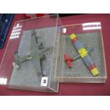 Two Plastic Model Kit, Built Military Aircraft, including Martin Mariner S24 Sqrdn R.A.F. Oban 1943,