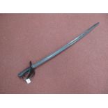 A Mid XIX Century Cavalry Troopers Sword, all steel hilt, slightly curved fullered blade, 89cm long,