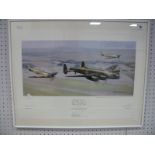 A Framed Print of The Royal Air Force Battle of Britain Memorial Flight Over RAF Cosford, graphite