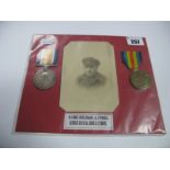 A WWI Medal Duo, comprising War and Victory Medal to R 14881 Rifleman A.O'Neill, Kings Royal Rifle