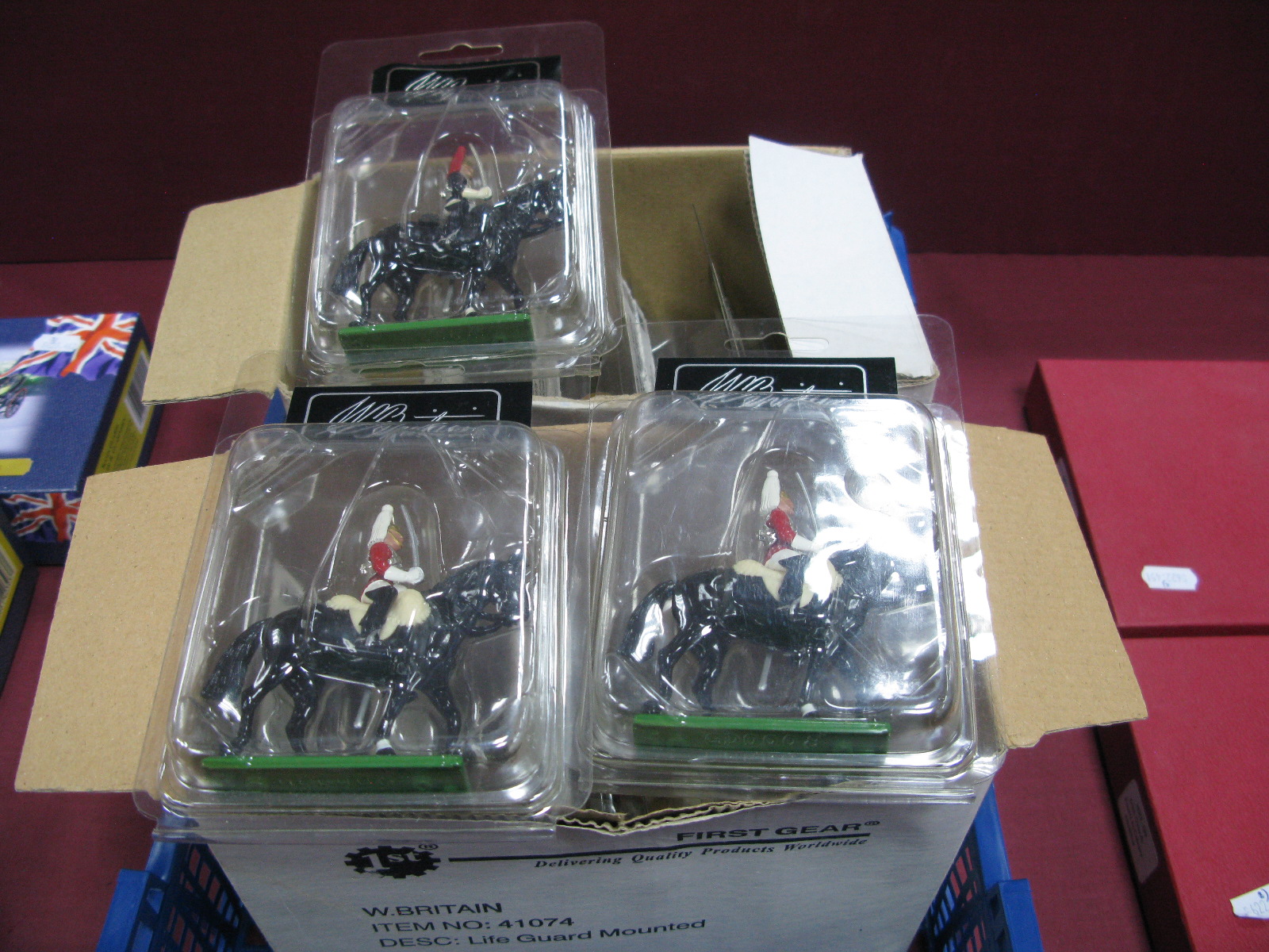 Twelve Britains 1:32nd Scale White Metal Military Mounted Figures, comprising of #41078 Blues and