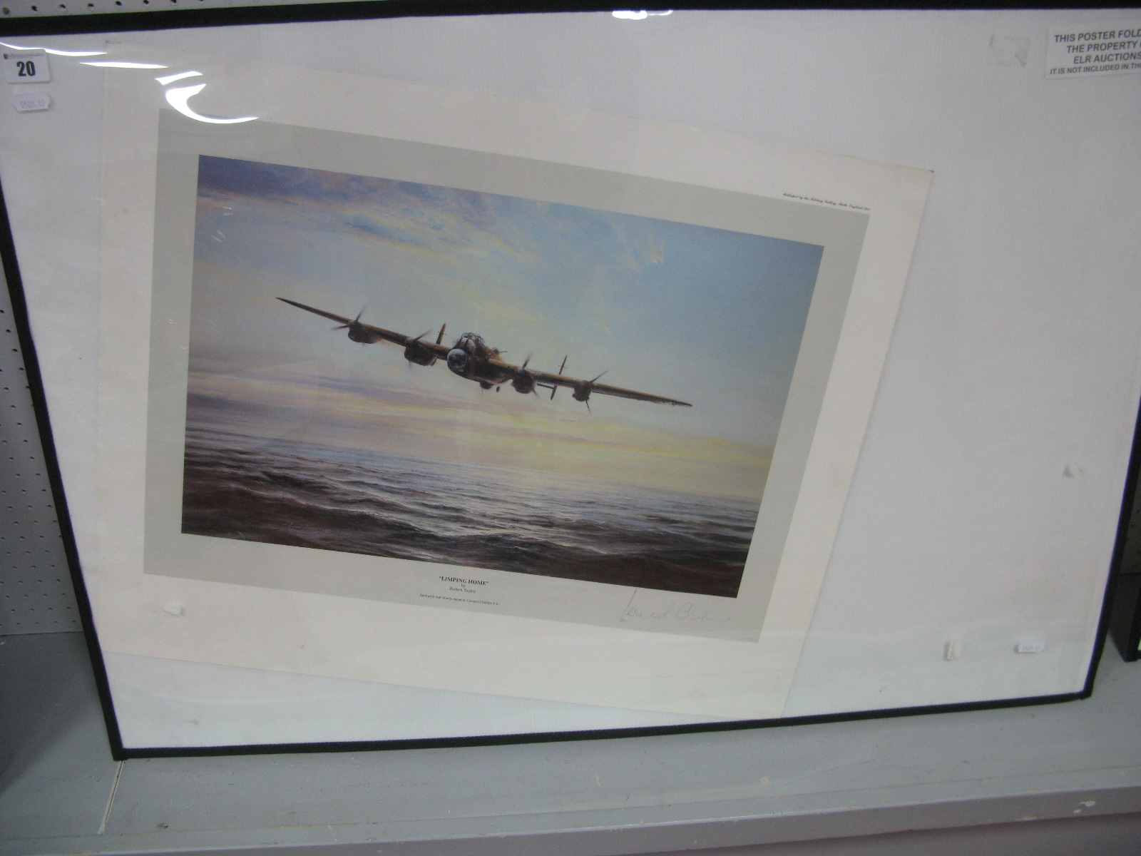 An Unframed Print, by Robert Taylor, Entitled "Limping Home", graphite signed by Leonard Cheshire