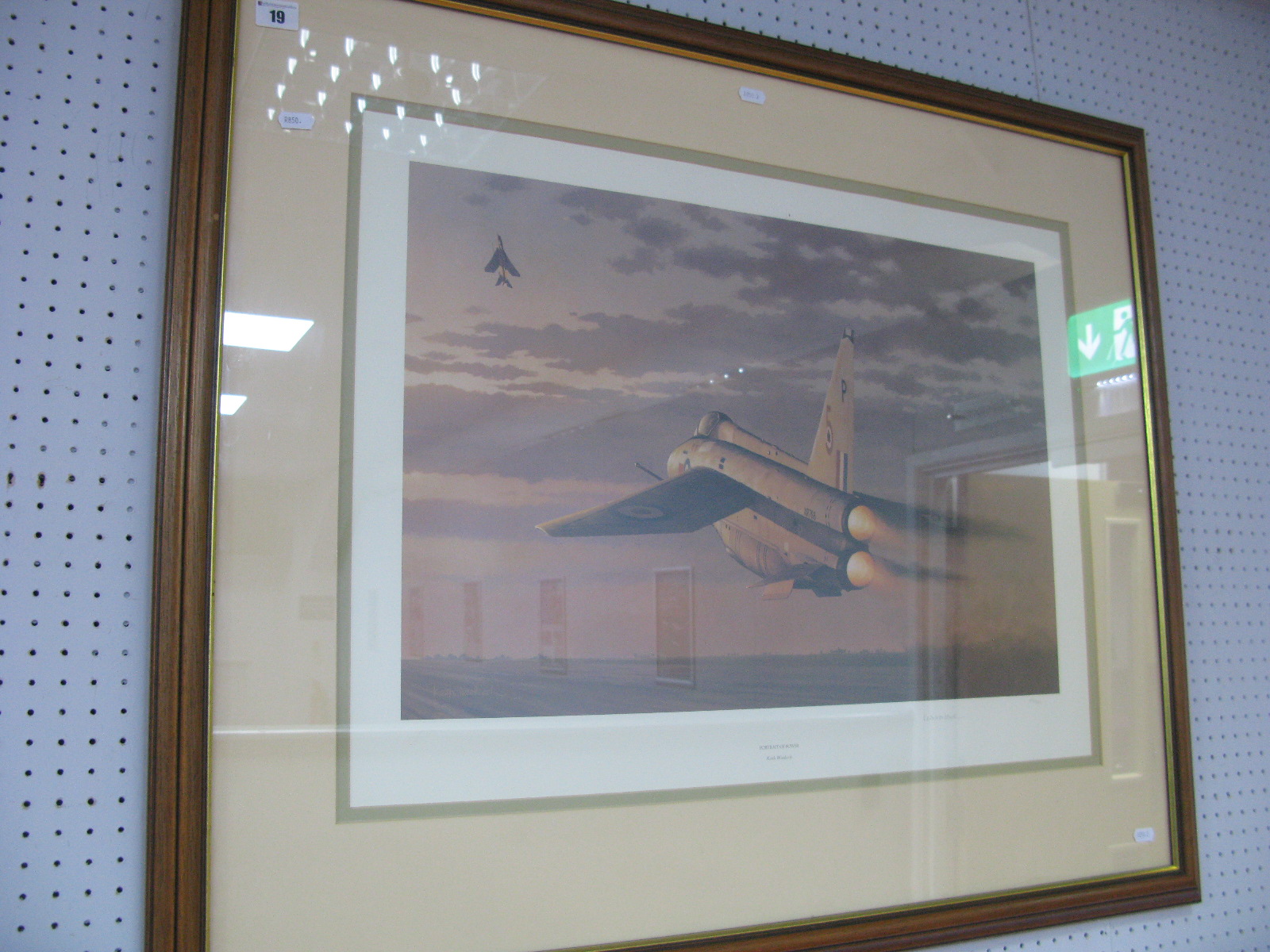 After Keith Woodcock Framed Graphite Signed Print, Portrait of Power, XR768 Lightning, No 182/850,