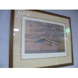 After Keith Woodcock Framed Graphite Signed Print, Portrait of Power, XR768 Lightning, No 182/850,
