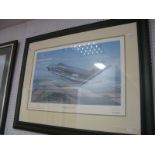 After Sean Rodwell, Framed Graphite Signed Print, 'Cruising Home', signed by the artist and Air