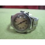 Longines: An R.A.F Military Style Weems Patent Wristwatch, the signed dial with Arabic numerals,