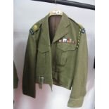 A WWII Period Privately Made British Khaki R.A.S.C. Tunic To The Rank of Major.