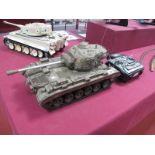 A I:I6th Scale? Kit Build R/C U.S Military WWII Model Tank, including Tamiya DMD control unit, sound