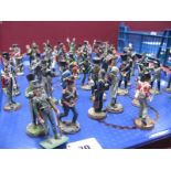 Approximately Fifty White Metal Military Model Figures Nearly Always Waterloo Regiments, including
