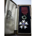 A Belgium Order of The Crown, miniature in original case.