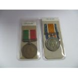 A WWI Medal Duo, comprising Mercantile Marine War Medal and War Medal to Tom Colling.