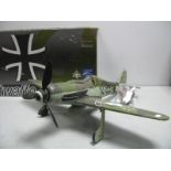 A XXI Century Toys Plastic Model of a Focke Wulf 190D Military Aircraft, call sign 211016,