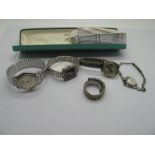 Vertex Vintage Gent's Wristwatch, on later expanding bracelet, a Tissot ladies wristwatch, etc. (4)