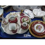 Limoges China, trinkets, Poole Hors D'oeuvre, etc:- One Tray