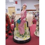 A Peggy Davies Figurine 'La Chick', an aritists original colourway 1/1 by Victoria Bourne, 24cm