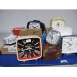 Modern Retro/Vintage Style Bedside Clocks, (boxed):- One Tray
