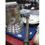 Apex Plated Burner, of cylindrical form, Beswick dish, glass tazza's, garden spray:- One Tray