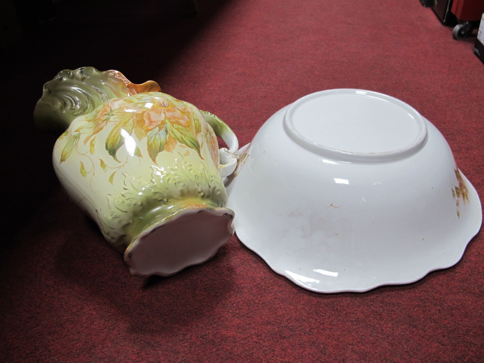 Royal Worcester Evesham Meat Plates and Soup Dishes, other pottery; 'Invicta' cast iron fondue pan:- - Image 3 of 4