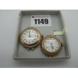 A Vintage Ladies Wristwatch Head, case stamped "Rolex" "375", and another similar. (2)