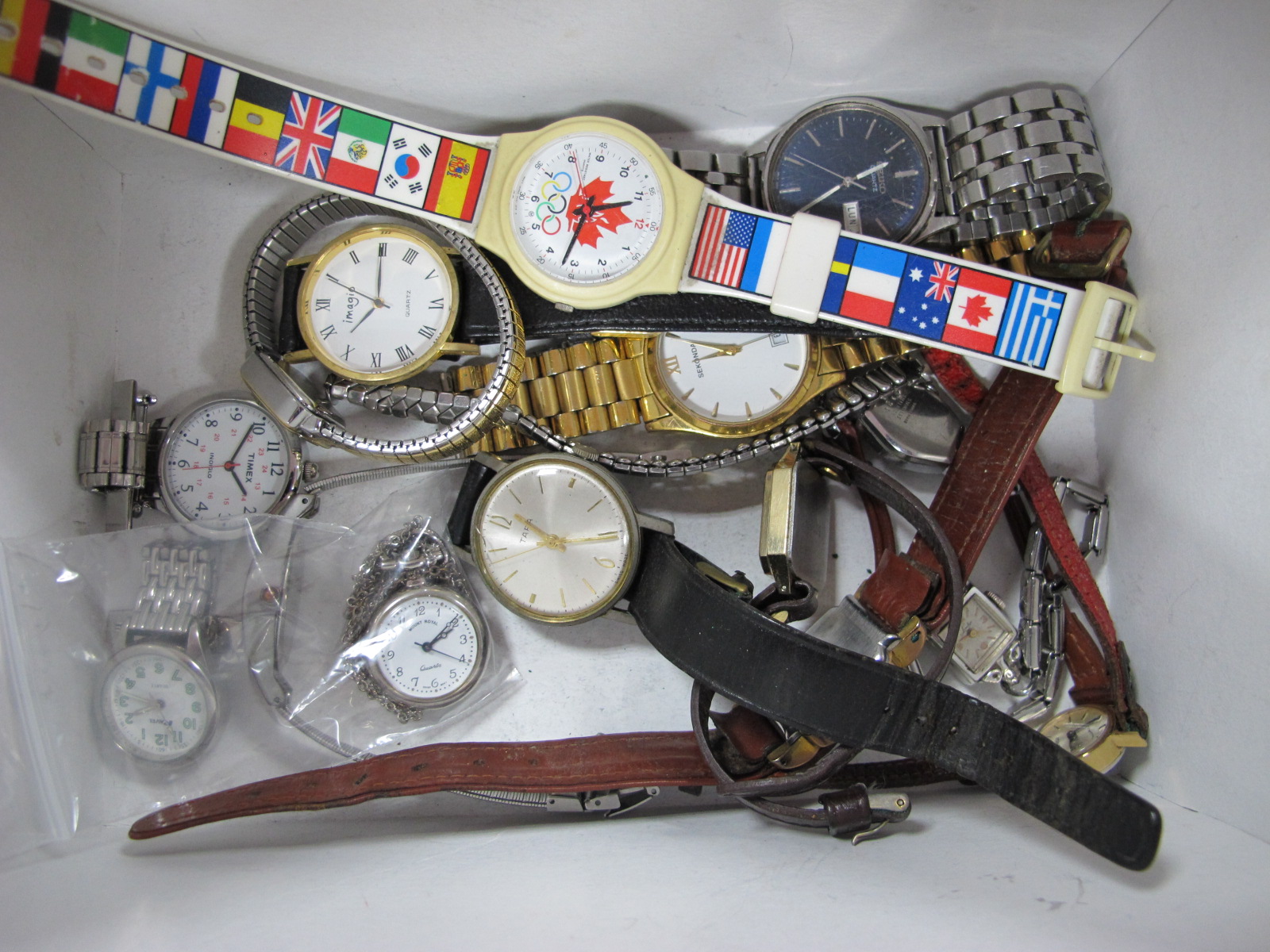 A Small Collection of Vintage and Later Ladies and Gent's Wristwatch, including Oris, Lorus,