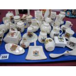 Crested Ware, to include Middlesbrough Footballer, Victoria Welsh Hat, Clifton Barrel, Podmore