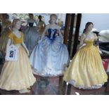 Royal Doulton Figurines, 'Susan' HN 4532, 'Elizabeth' HN 4426, 'Happy Birthday' HN 4528. (3)