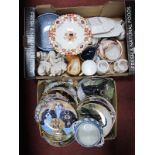 Collectors Plates, Adams fruit bowl, other ceramics:- Two Boxes