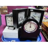 Freestanding Clock/Photograph Frame, modern "London Clock Company" clocks (boxed).
